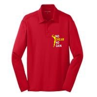 No Dream No Gain Silk Touch Performance Long Sleeve Polo