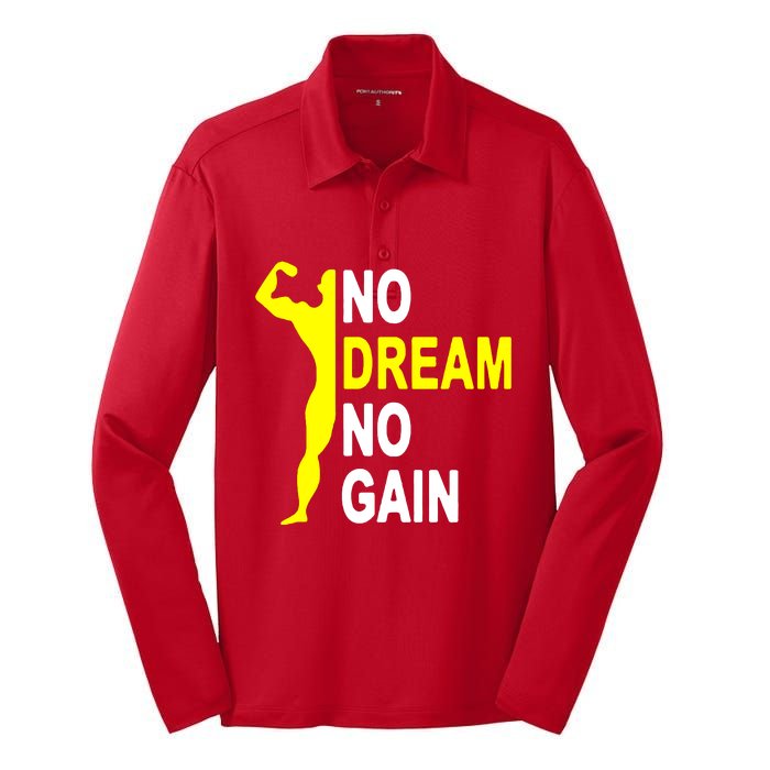 No Dream No Gain Silk Touch Performance Long Sleeve Polo