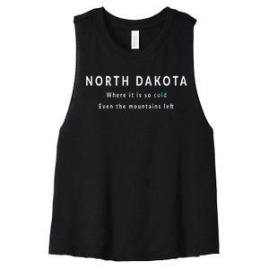 North Dakota ND Is So Cold Women's Racerback Cropped Tank