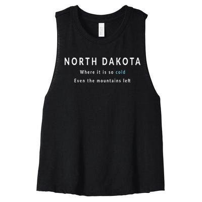 North Dakota ND Is So Cold Women's Racerback Cropped Tank