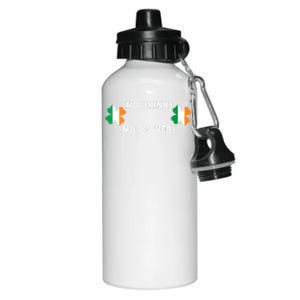 No Drinks No Clovers St Patricks Irish Busty Flirt Aluminum Water Bottle 