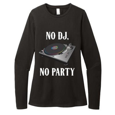 No Dj No Party Retro Vintage Dj Djane Vinyl Turntables Meaningful Gift Womens CVC Long Sleeve Shirt