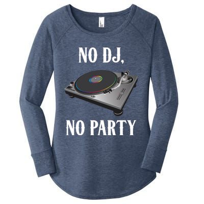 No Dj No Party Retro Vintage Dj Djane Vinyl Turntables Meaningful Gift Women's Perfect Tri Tunic Long Sleeve Shirt