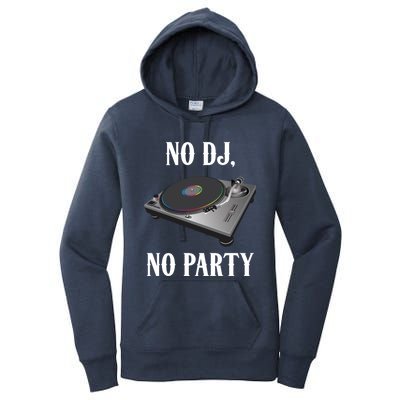 No Dj No Party Retro Vintage Dj Djane Vinyl Turntables Meaningful Gift Women's Pullover Hoodie