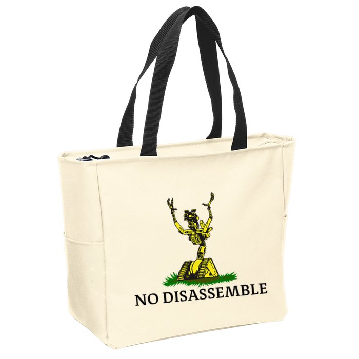No Disassemble Zip Tote Bag