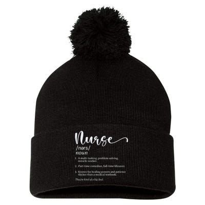 Nurse Definition Pom Pom 12in Knit Beanie