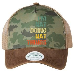 Nat Doing Nat Things Personalized Name Idea Legacy Tie Dye Trucker Hat