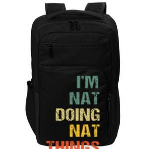 Nat Doing Nat Things Personalized Name Idea Impact Tech Backpack