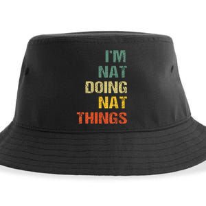 Nat Doing Nat Things Personalized Name Idea Sustainable Bucket Hat