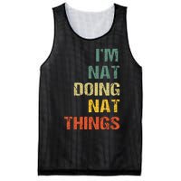 Nat Doing Nat Things Personalized Name Idea Mesh Reversible Basketball Jersey Tank