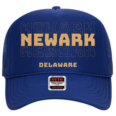 Newark Delaware High Crown Mesh Back Trucker Hat