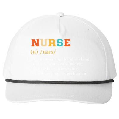 Nurse Definition Nursing School Gift Snapback Five-Panel Rope Hat