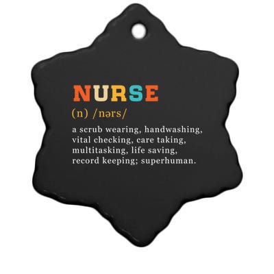 Nurse Definition Nursing School Gift Ceramic Star Ornament