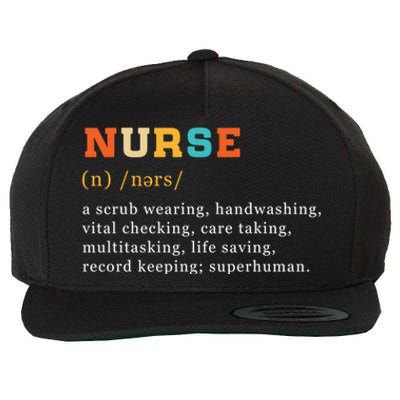 Nurse Definition Nursing School Gift Wool Snapback Cap