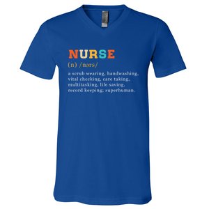 Nurse Definition Nursing School Gift V-Neck T-Shirt