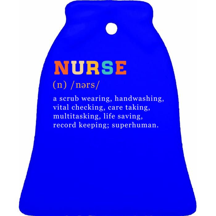 Nurse Definition Nursing School Gift Ceramic Bell Ornament