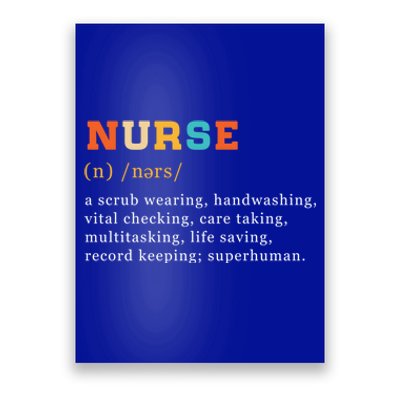 Nurse Definition Nursing School Gift Poster