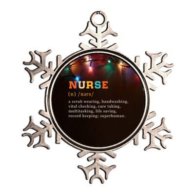 Nurse Definition Nursing School Gift Metallic Star Ornament