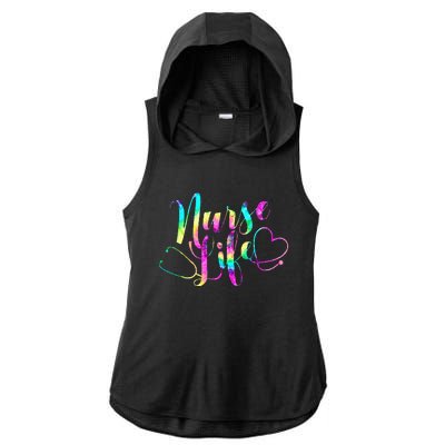 NURSES DAY NURSE WEEK Nurse Week 23 Women Ladies PosiCharge Tri-Blend Wicking Draft Hoodie Tank