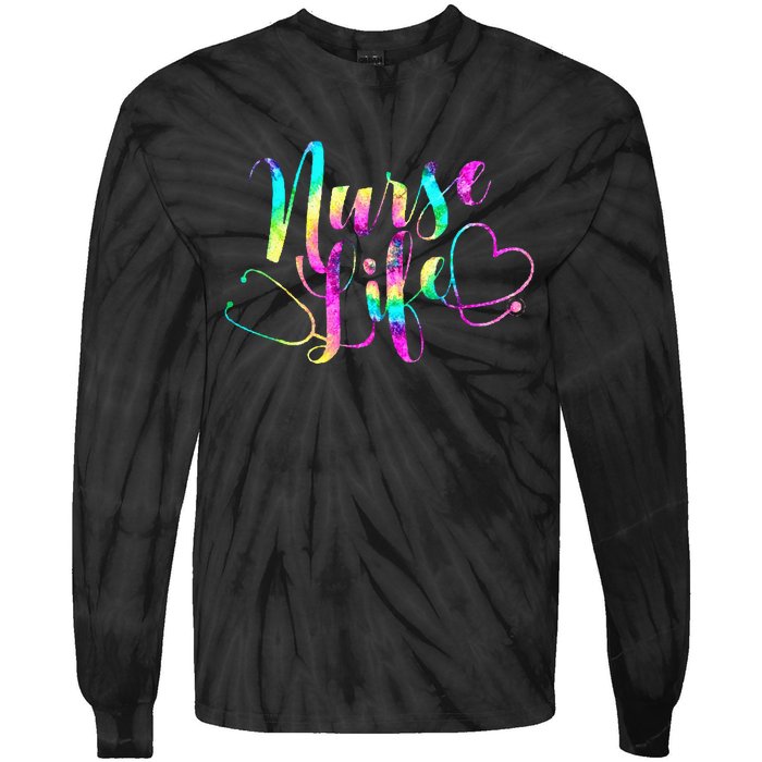 NURSES DAY NURSE WEEK Nurse Week 23 Women Tie-Dye Long Sleeve Shirt