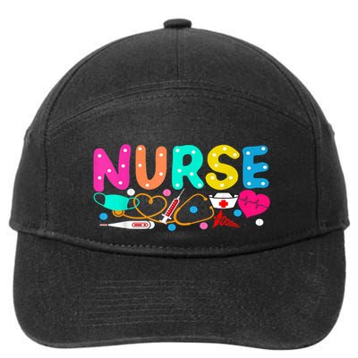 NurseS Day Nurse Life Happy National Nurses Week 2024 Gift 7-Panel Snapback Hat