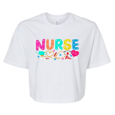 NurseS Day Nurse Life Happy National Nurses Week 2024 Gift Bella+Canvas Jersey Crop Tee