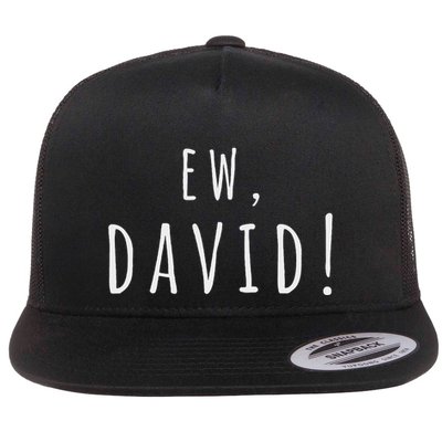 New David Flat Bill Trucker Hat