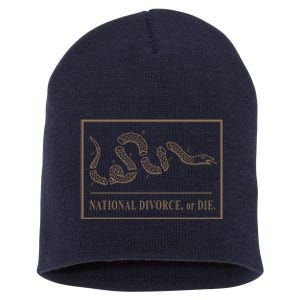 National Divorce Or Die Benjamin Franklin Funny Political Short Acrylic Beanie