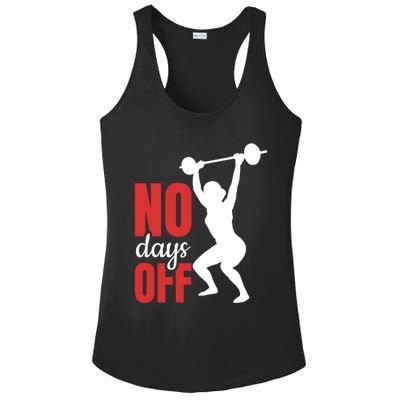 No Days Off Fitness Great Gift Ladies PosiCharge Competitor Racerback Tank