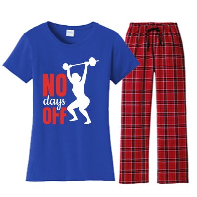 No Days Off Fitness Great Gift Women's Flannel Pajama Set