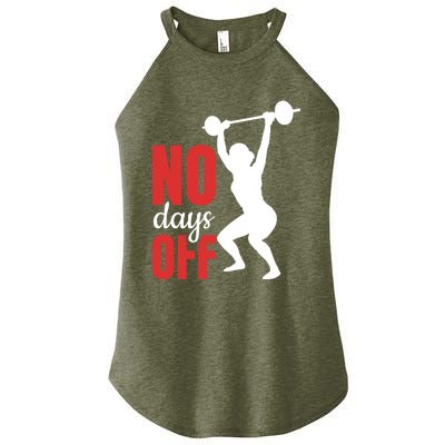 No Days Off Fitness Great Gift Women's Perfect Tri Rocker Tank