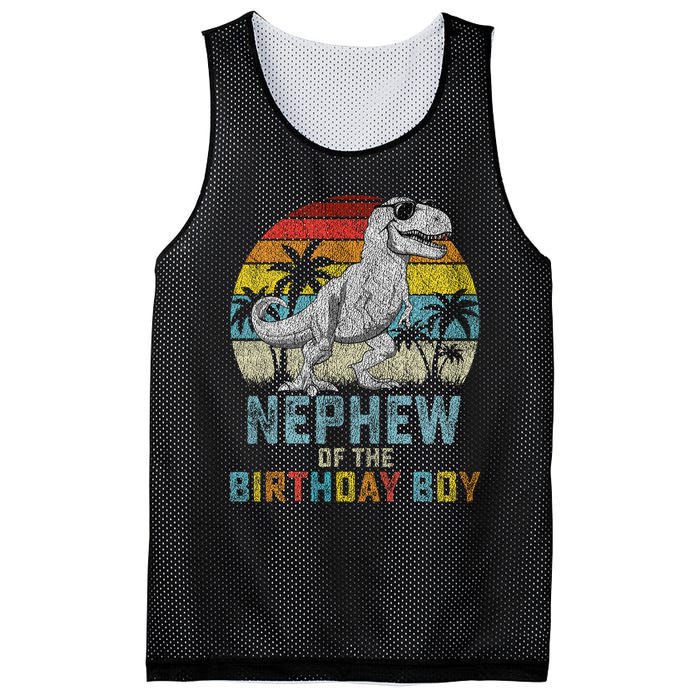 Nephew Dinosaur Of The Birthday Matching Family Mesh Reversible Basketball Jersey Tank