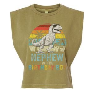 Nephew Dinosaur Of The Birthday Matching Family Garment-Dyed Women's Muscle Tee