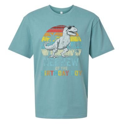 Nephew Dinosaur Of The Birthday Matching Family Sueded Cloud Jersey T-Shirt