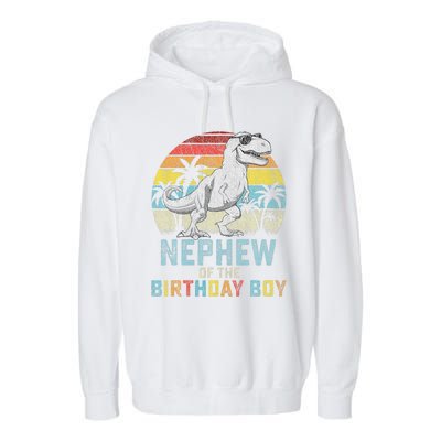 Nephew Dinosaur Of The Birthday Matching Family Garment-Dyed Fleece Hoodie