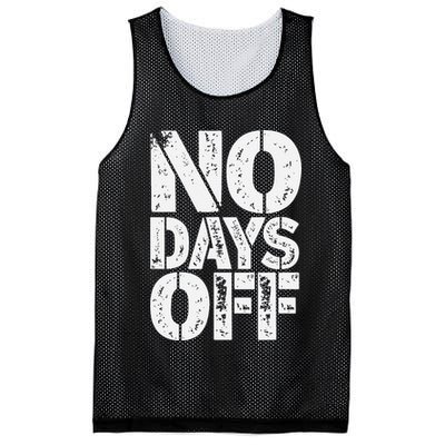 No Days Off Motivational Fitness Quote Mesh Reversible Basketball Jersey Tank