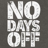 No Days Off Motivational Fitness Quote Cotton Canvas Backpack