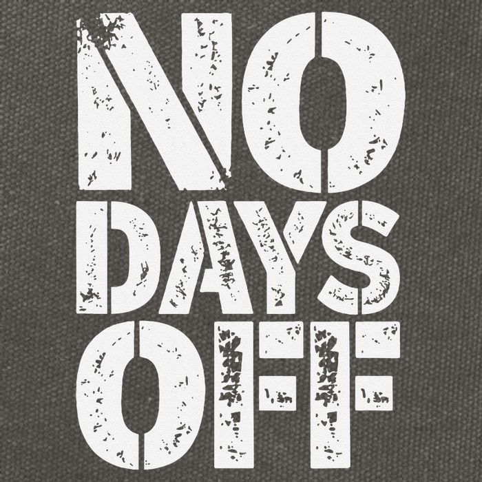 No Days Off Motivational Fitness Quote Cotton Canvas Backpack