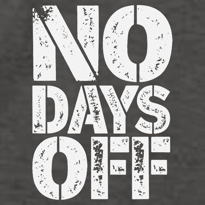 No Days Off Motivational Fitness Quote Vector Backpack