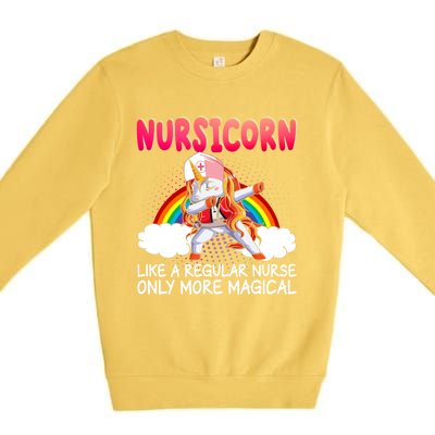 Nursicorn Definition Only More Magical Funny Nurse Unicorn Funny Gift Premium Crewneck Sweatshirt