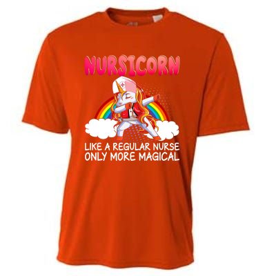 Nursicorn Definition Only More Magical Funny Nurse Unicorn Funny Gift Cooling Performance Crew T-Shirt