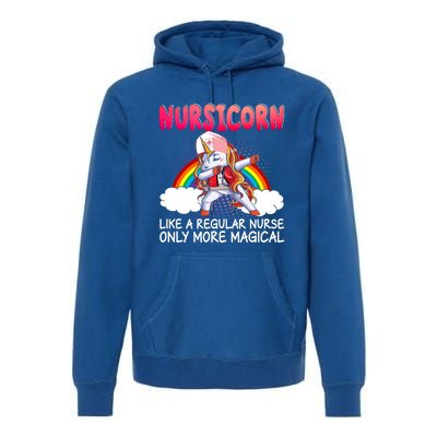 Nursicorn Definition Only More Magical Funny Nurse Unicorn Funny Gift Premium Hoodie