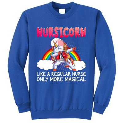 Nursicorn Definition Only More Magical Funny Nurse Unicorn Funny Gift Tall Sweatshirt