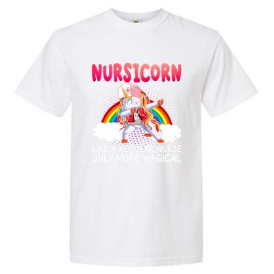 Nursicorn Definition Only More Magical Funny Nurse Unicorn Funny Gift Garment-Dyed Heavyweight T-Shirt