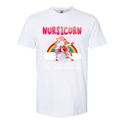 Nursicorn Definition Only More Magical Funny Nurse Unicorn Funny Gift Softstyle CVC T-Shirt