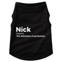 Nick Definition Of Perfection Funny Nick Doggie Tank