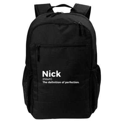 Nick Definition Of Perfection Funny Nick Backpack