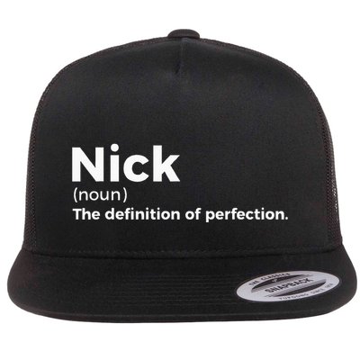 Nick Definition Of Perfection Funny Nick Flatbill Hat