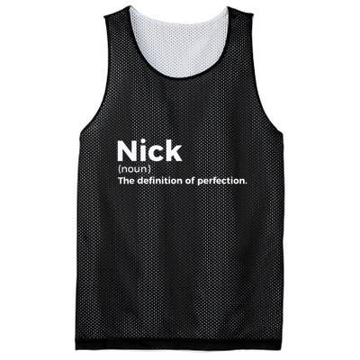 Nick Definition Of Perfection Funny Nick Mesh Reversible Basketball Jersey Tank