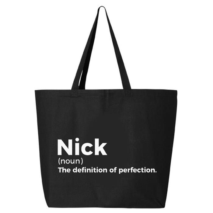 Nick Definition Of Perfection Funny Nick 25L Jumbo Tote